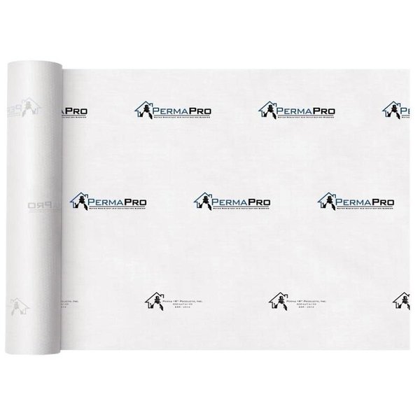 Permapro 0 House Wrap, 100 ft L, 9 ft W, Polypropylene, Translucent 9100